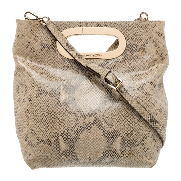 Michael Kors snakeskin cowboy bag with magnetic closure - Picture 2 of 10